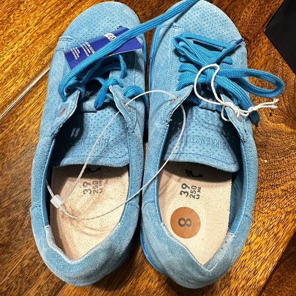 Birkenstock Bend Low Suede Shoes in Sky Blue - Picture 6 of 6